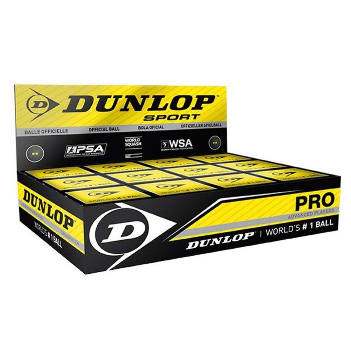 Dunlop Competition Squash Balls Ball duble Yellow Dot