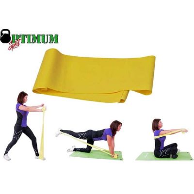 LATEX GYM BAND 250X15CM ΚΙΤΡΙΝΟ ΜΑΛΑΚΟ 1