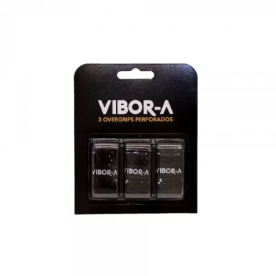 BLISTER 3 OVERGRIPS PRO VIBOR A PERFORATED black
