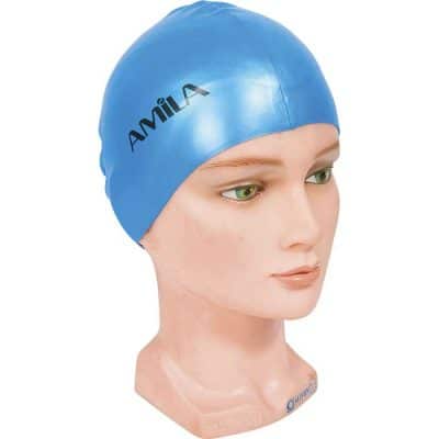 Σκουφάκι Κολύμβησης AMILA Basic Μπλε Ανοιχτό 700