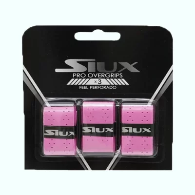 Blister overgrips Siux Pro x3 Perforado rosa fluor