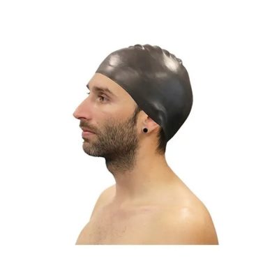 swimming cap silicone softee black 1