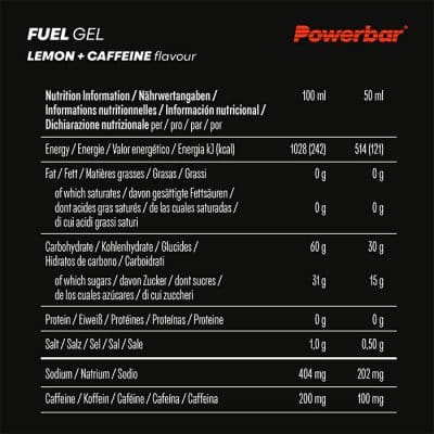 FUEL GEL 30 ΛΕΜΟΝΙ 12X50GR POWERBAR 2 KAFE