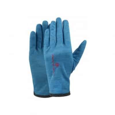 merino running gloves deep cyan marl p4028 8350 image