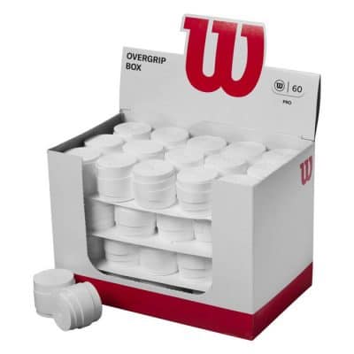 box of 60 overgrips wilson white pro 1