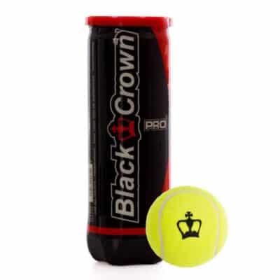black crown pro padel balls tube of 3 1