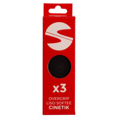 pack of 3 overgrips smooth softee cinetik black