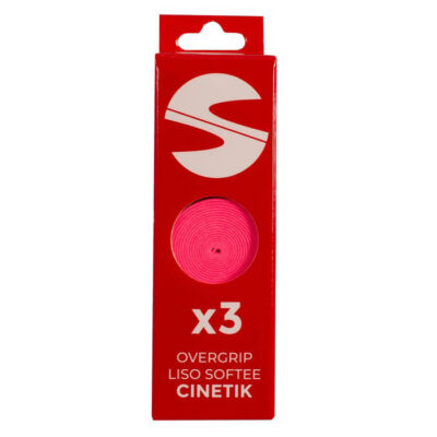pack of 3 overgrips smooth softee cinetik pink