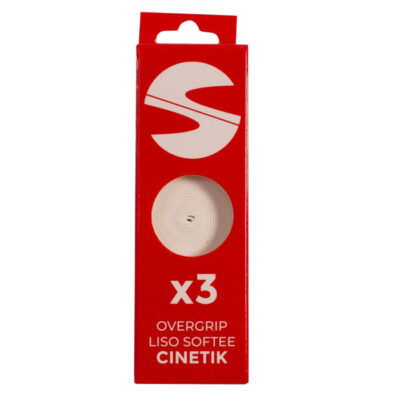 pack of 3 overgrips smooth softee cinetik white